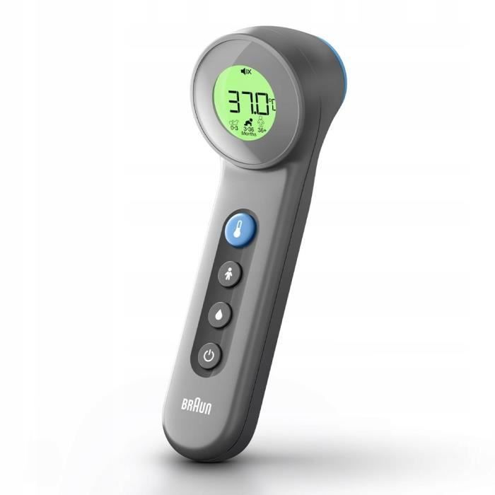 Termometro frontale senza contatto Braun BNT400 nero - Precisione in base all'età - Neonati, bambini, adulti