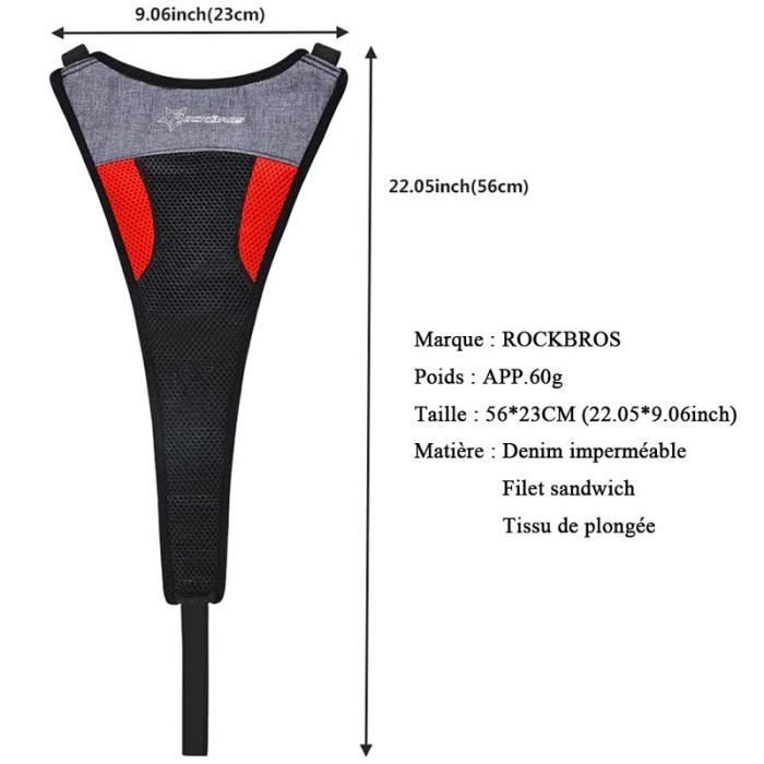ROCKBROS Home Trainer Vélo Filet de vélo anti-sueur Protection anti-transpiration pour cadre de vélo Sans Poche Téléphone