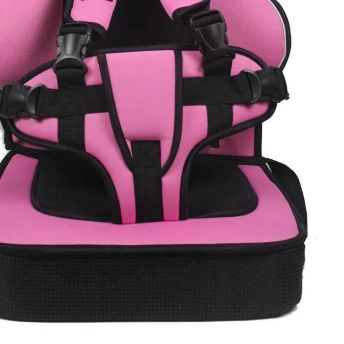 Silla de coche convertible Vvikizy, asiento elevador con respaldo alto, asiento para bebé convertible a base para coche, rojo/rosa