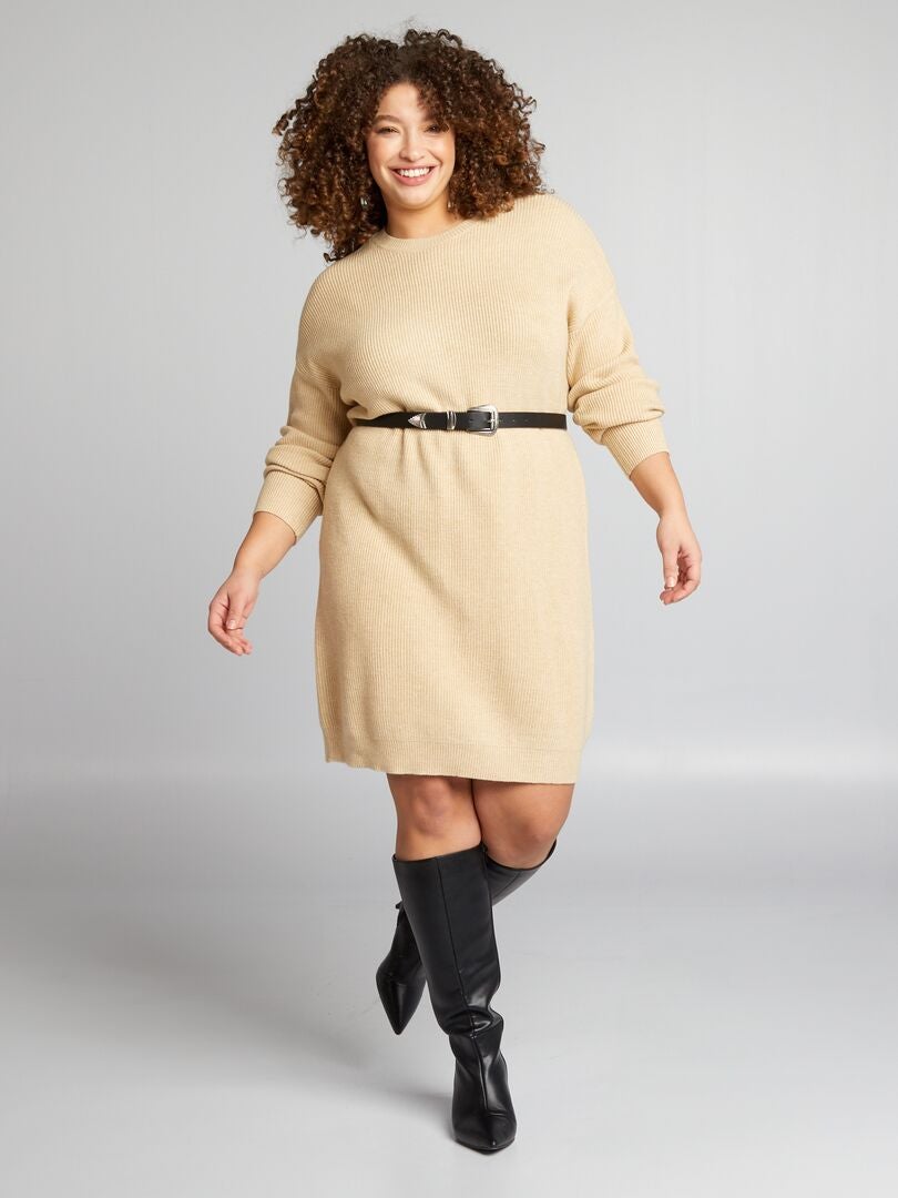 Maxi ribtrui - BEIGE