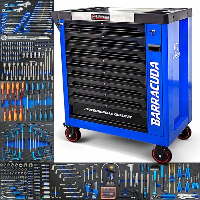 Workshop trolley - Barracuda Tools - Racing 1 MAX+ - 9 drawers - 336 tools - Blue