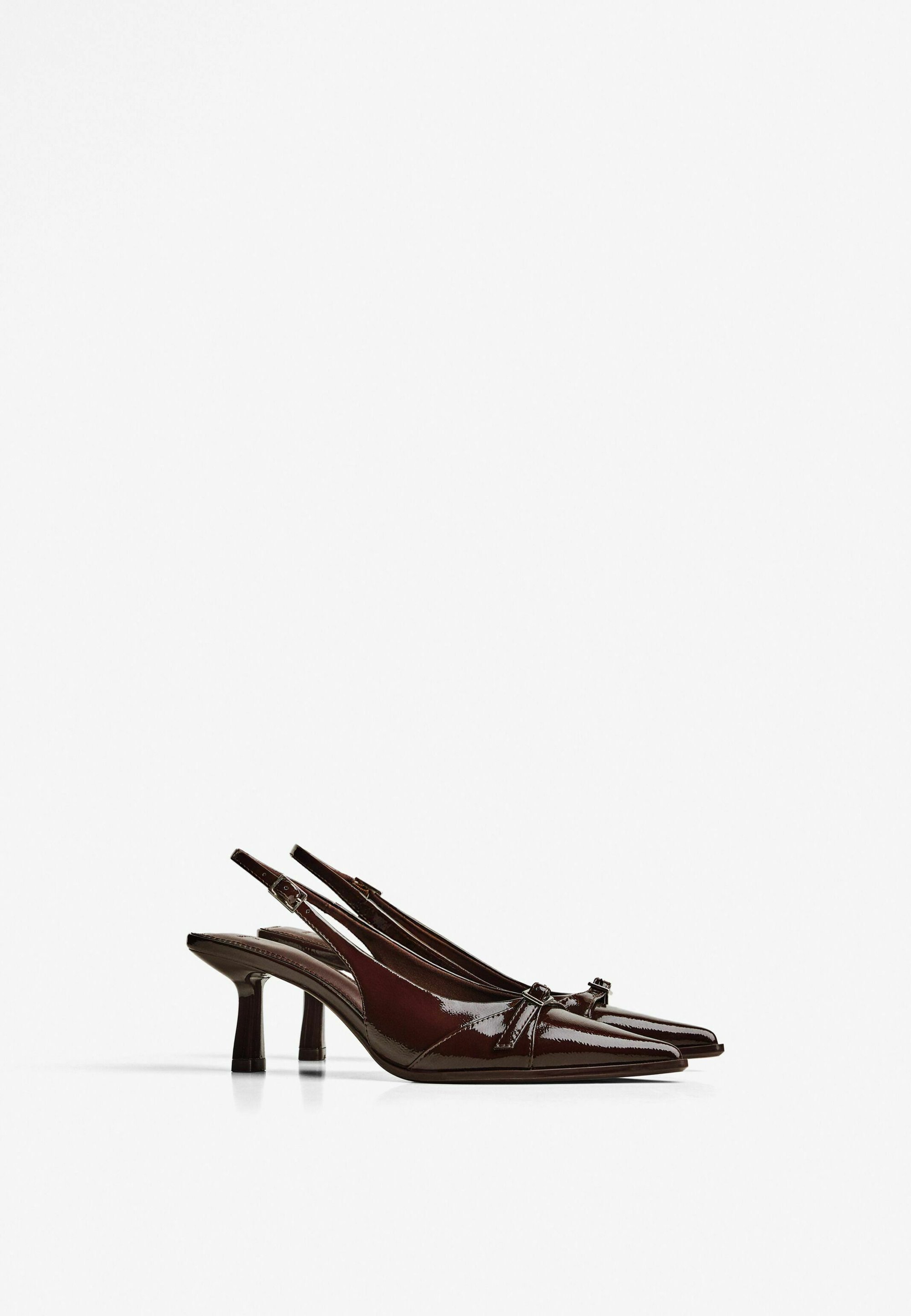 Bershka klasszikus magassarkú cipő - sötétpiros