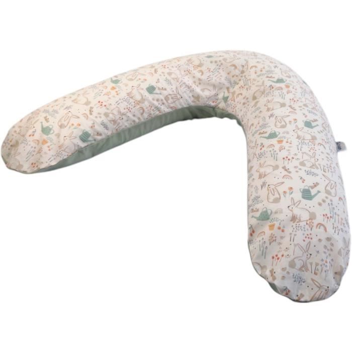 Almofada de maternidade - TINEO - Verde sálvia - Coelhos