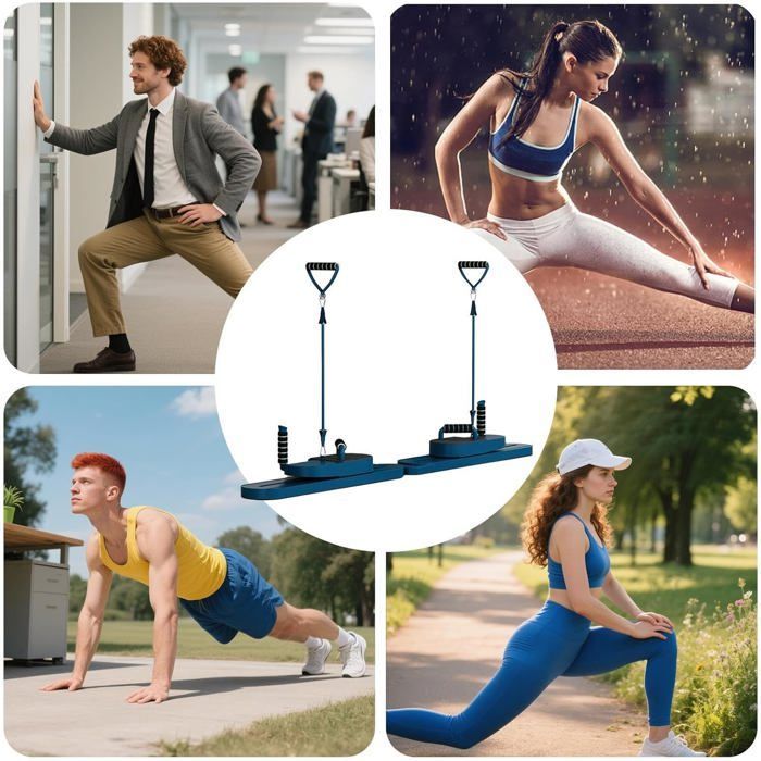 Máquina de Pilates para entrenamientos en casa: Reformer de Pilates portátil, equipo de fitness multifuncional para entrenamiento.