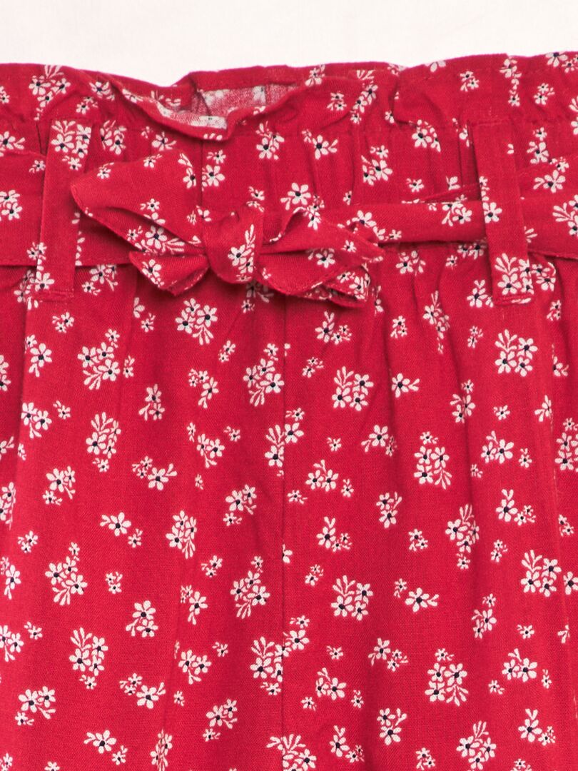 Sarouelbroek met patroon - ROOD