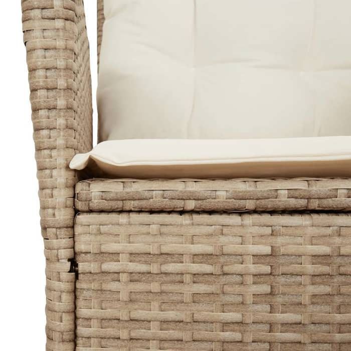 Conjunto de comedor de jardín de ratán sintético - vidaXL - 9 piezas - Mesa 200x100x74 cm - Sillas reclinables