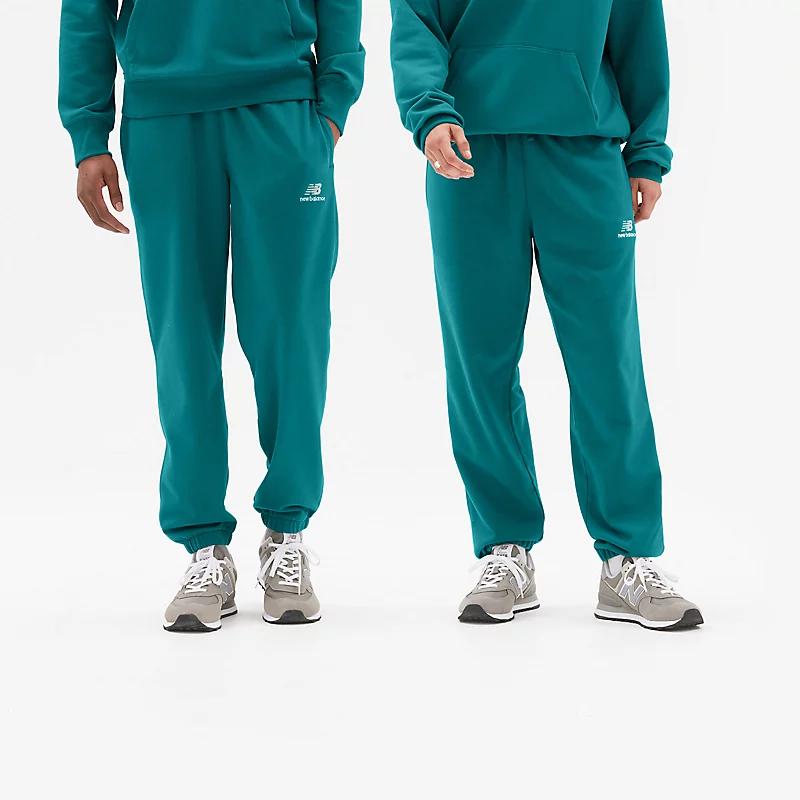 Calça de moletom unissex French Terry Uni-ssentials na cor verde-azulado vintage.