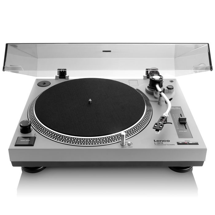 Giradischi - Lenco - Trazione diretta, codifica USB/PC - L-3810GY - Grigio