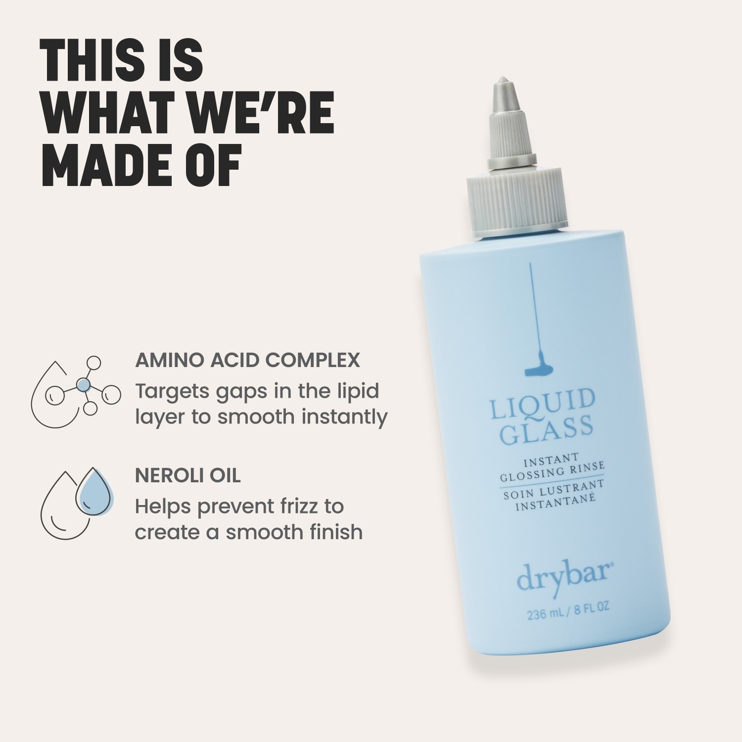 drybar tretman za kosu Liquid Glass regenerator za trenutni sjaj - 236 ml