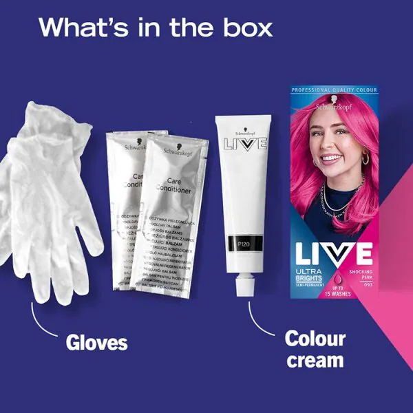 LIVE UltraBrights semi-permanent rosa hårfarge sjokkerende rosa