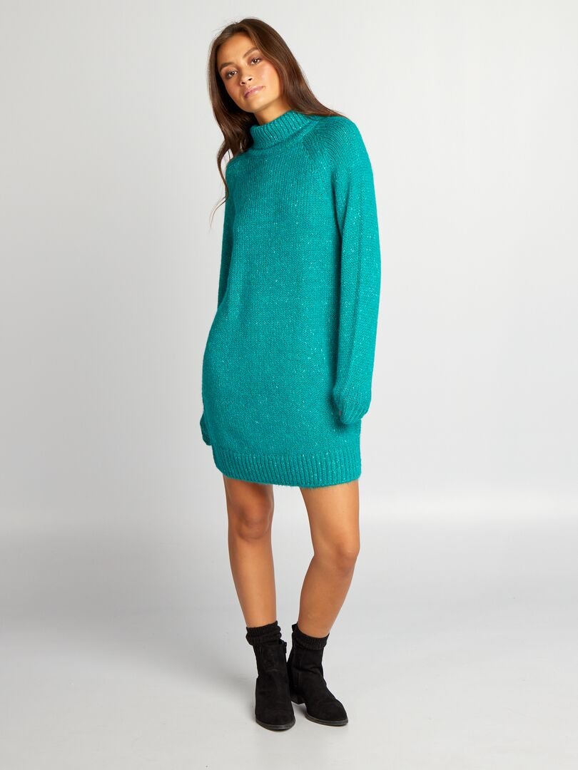 Maxi cropped gebreide trui - GROEN