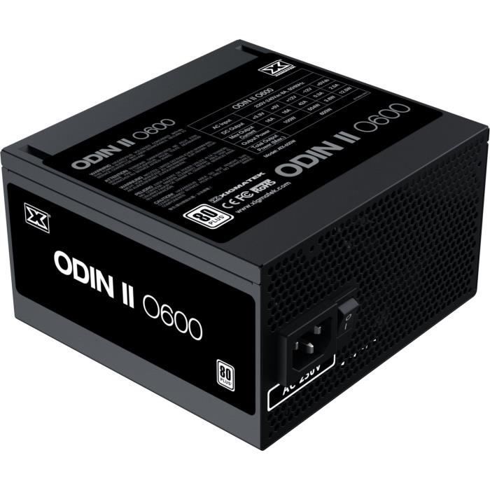 Alimentatore per PC - XIGMATEK - Odin II O600 - 600W - 80 Plus - Non modulare - Ventola da 120 mm - Nero
