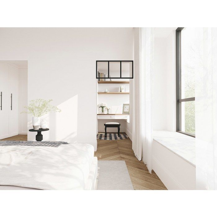 Ventana de taller de aluminio con recubrimiento en polvo - 83 x 40 cm - Negra - BAYVIEW