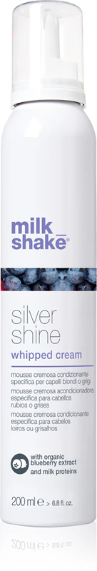 Penový kondicionér milk_shake® Silver Shine Whipped Cream neutralizuje žlté tóny