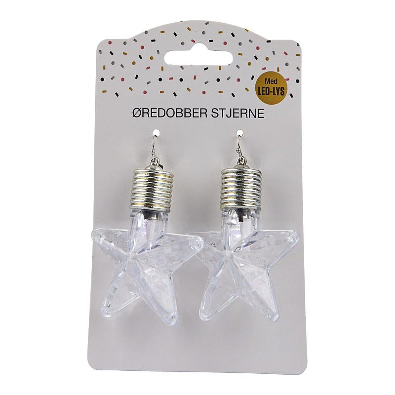 Pendientes con estrella y luz LED