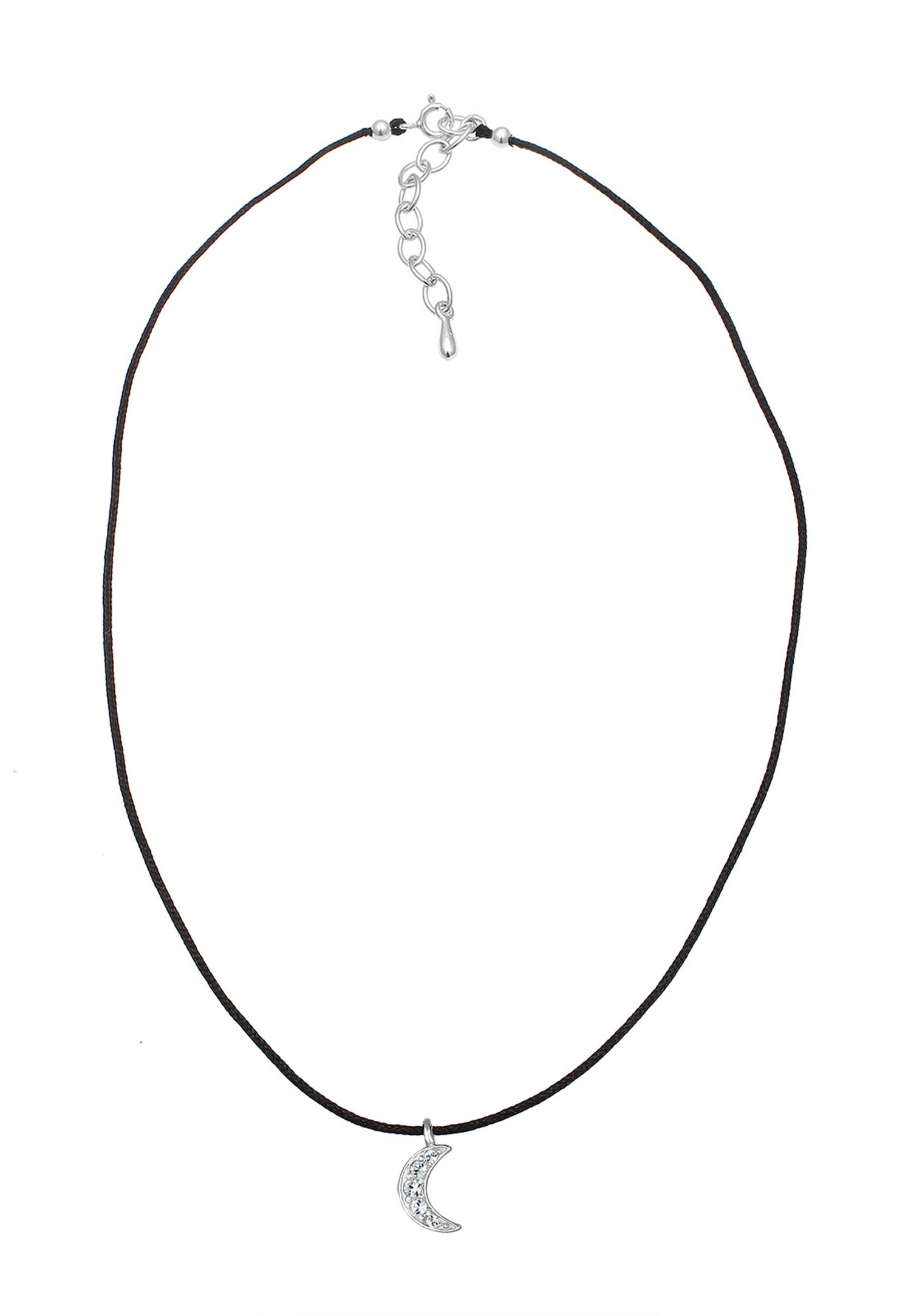 Elli Femmes choker demi-lune avec cristaux en argent sterling 925