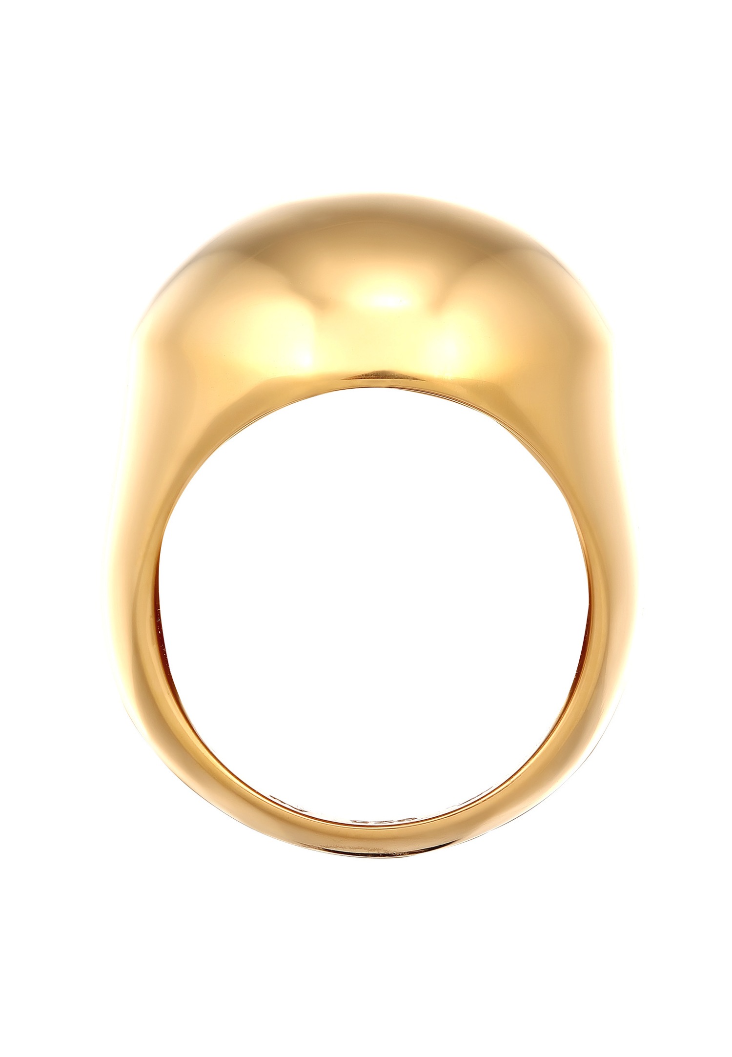 Elli PREMIUM Elli PREMIUM Bague Chevalière Femmes Chunky Argent Sterling 925 Plaqué Or Party / Nouvel An Or