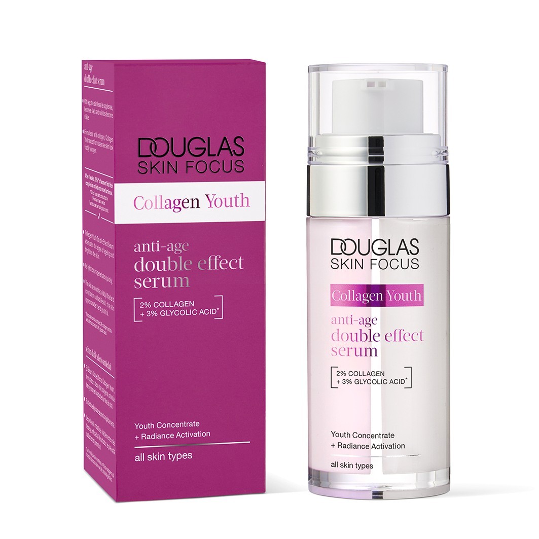 Douglas Collection Serum proti staranju Skin Focus Collagen Youth Anti-Age Serum z dvojnim učinkom – 50 ml