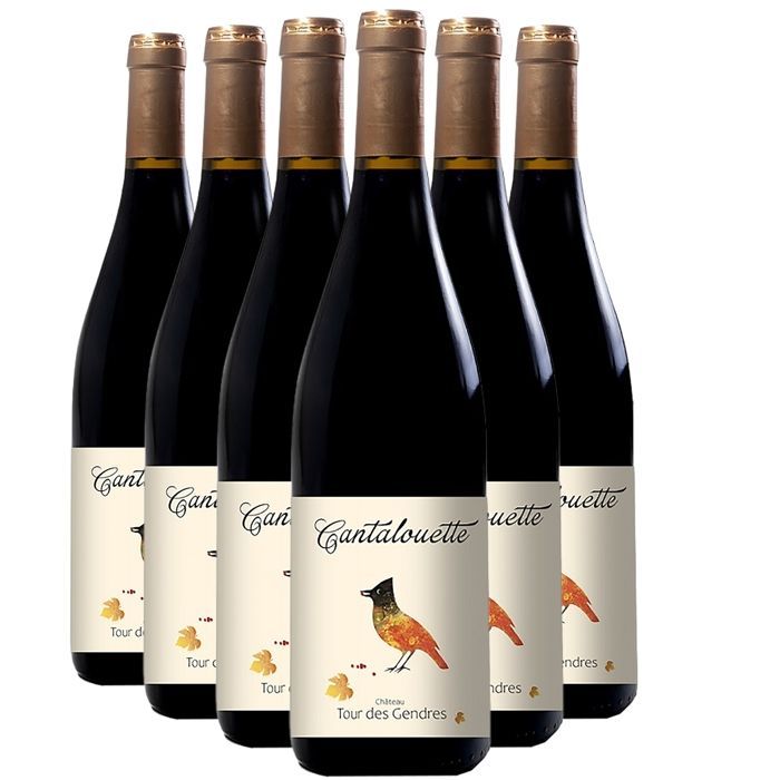 Château Tour des Gendres Bergerac Cantalouette 2022 - Vino tinto del suroeste de Francia (6 x 75cl) Ecológico