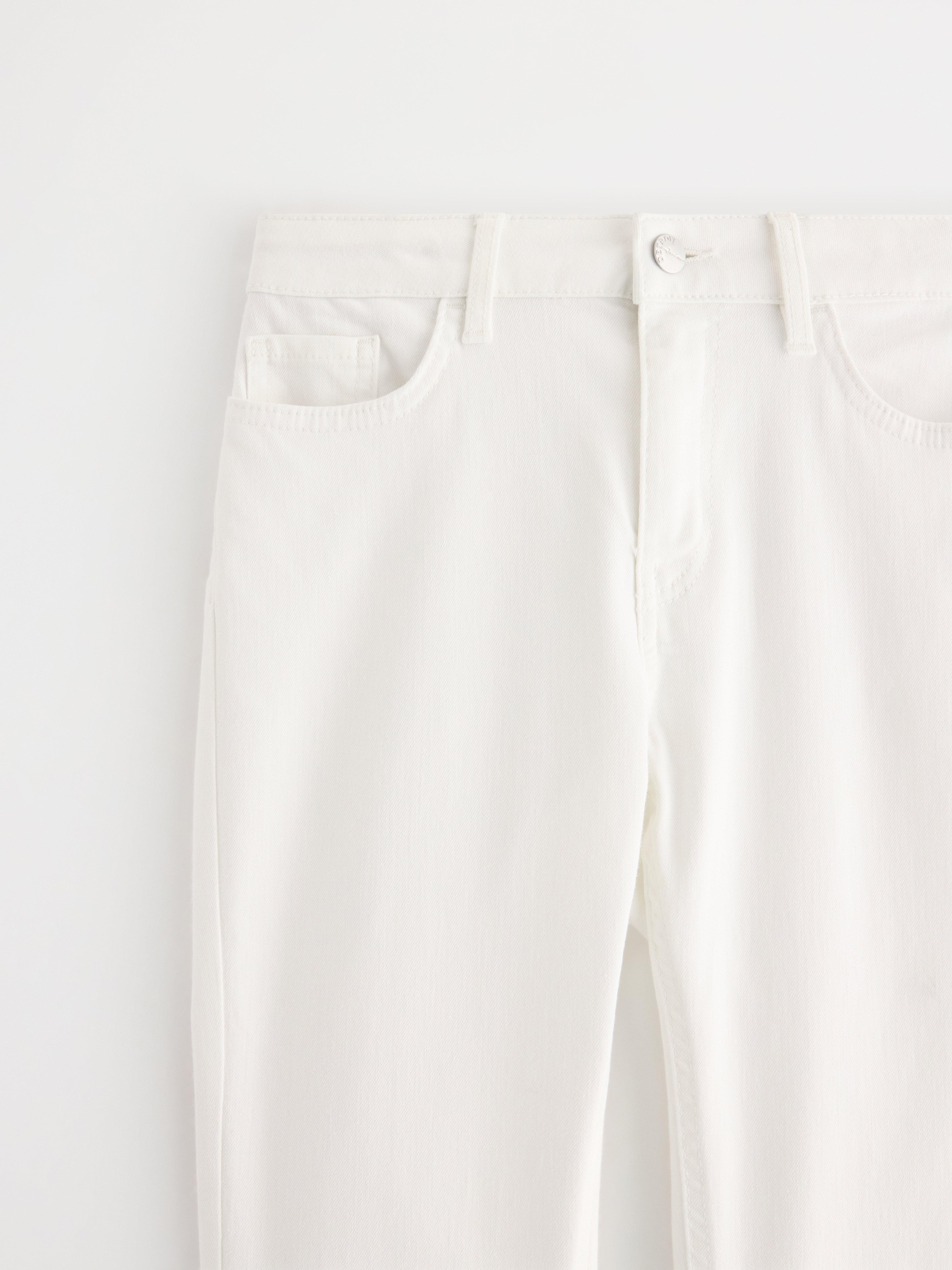 Pantalones vaqueros acampanados FREJA blancos