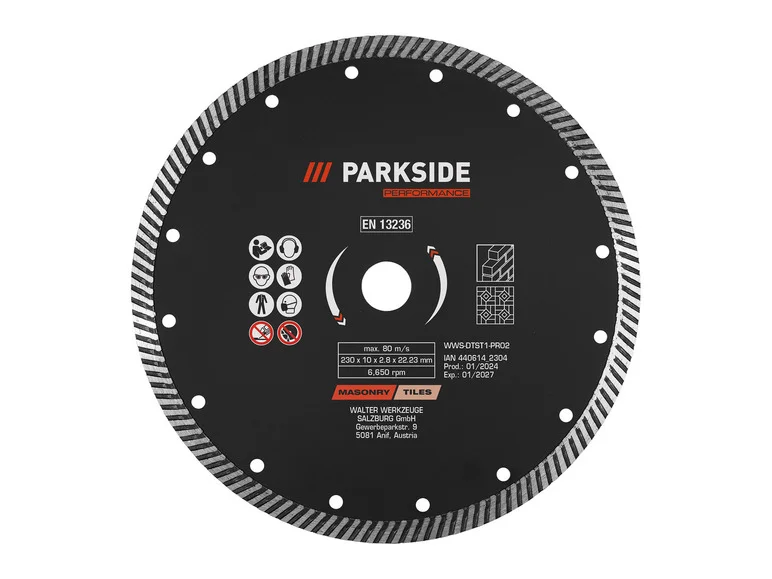 Discuri PARKSIDE PERFORMANCE® Tronçonner sau discuri de coafură, Ø 230 mm
