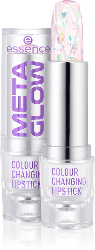 „Essence META GLOW“ spalvą keičiantys lūpų dažai, kurie keičia spalvą priklausomai nuo nuotaikos.