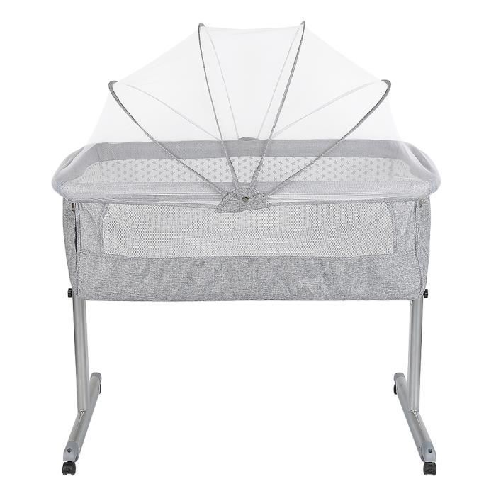 Berceau d'appoint - Yagewa - Co-dodo Gris - Portable - Avec moustiquaire - Lit de Bébé de 0-36 Mois