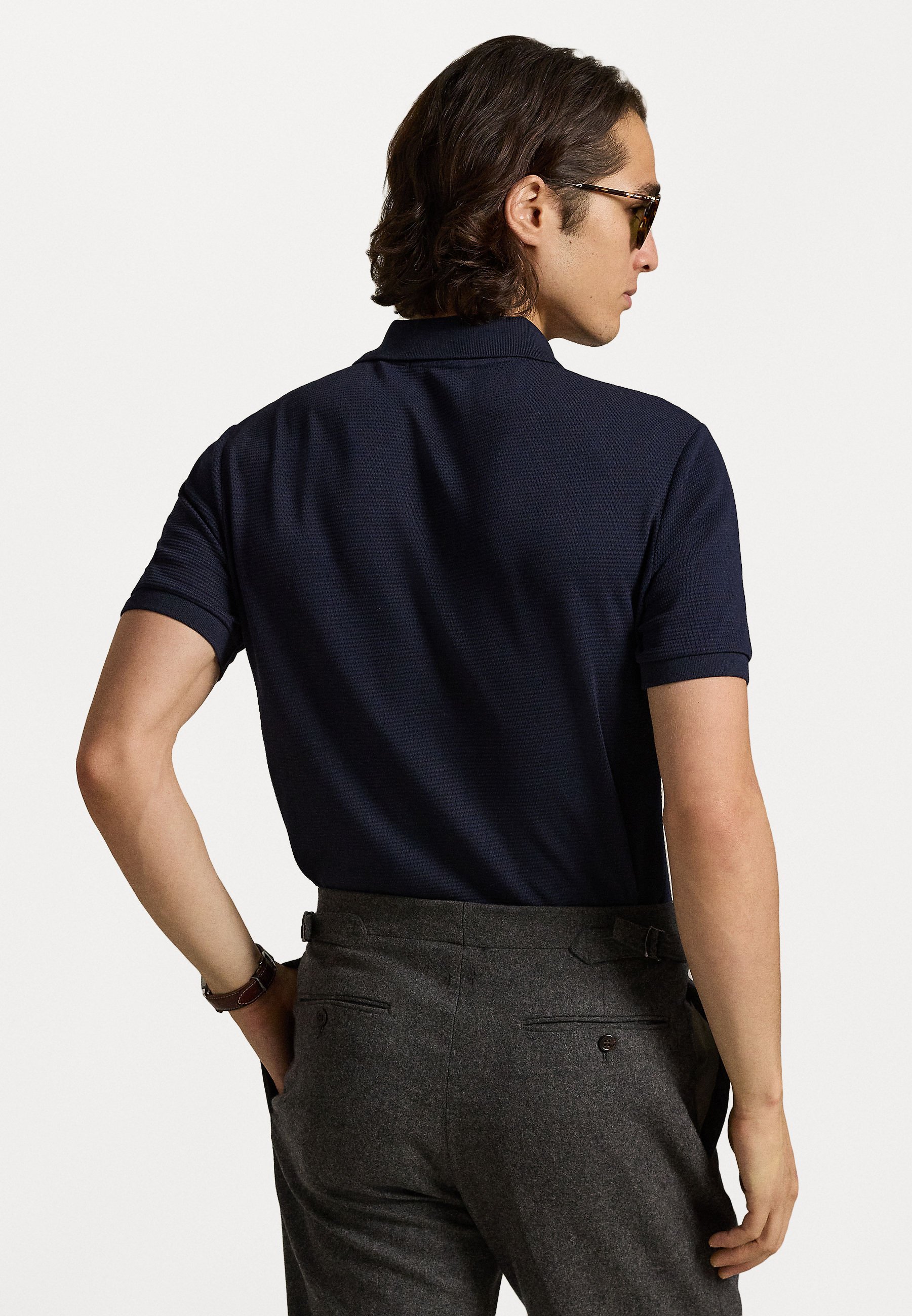 Polo Ralph Lauren STANDARD FIT TEXTURED POLOSHIRT - Poloshirt - marineblauw