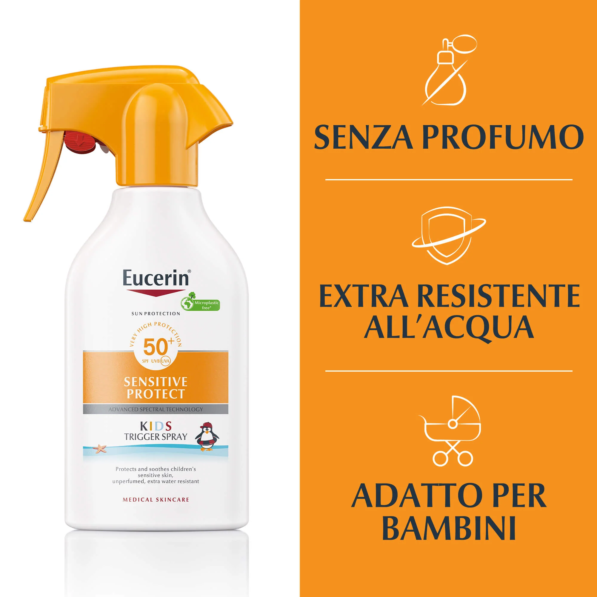 Sun Protection Sensitive Protect Kids Trigger Sun Spray SPF50+ - Crema Solare Bambini, Spray solare corpo alta prot., Prodotti per Bambini