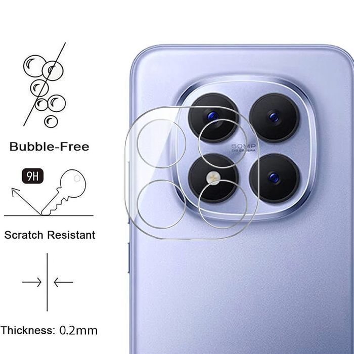 2 Verres Trempés Caméra pour Xiaomi Redmi Note 15 Pro Plus 5G - Protection Anti-Rayures 9H Antichoc