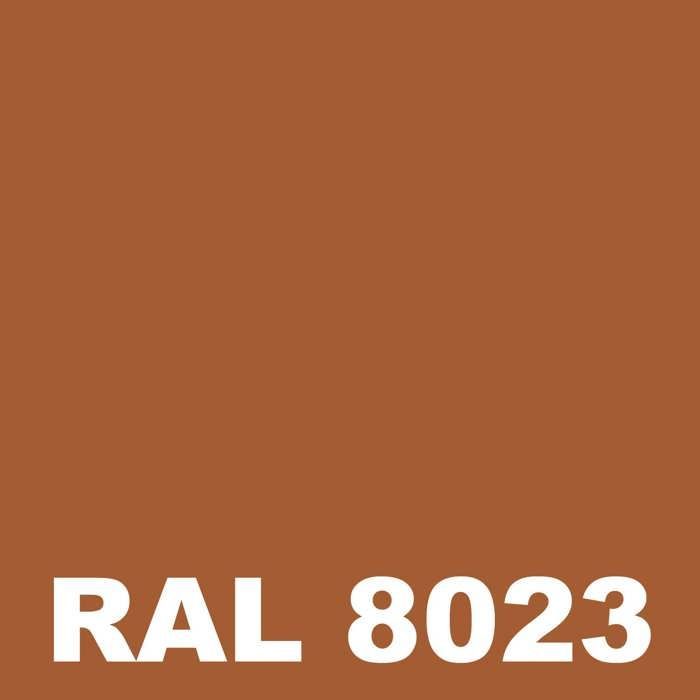 Vernice per esterni - Barattolo da 5 litri - Metaltop - 8023 - Marrone arancio