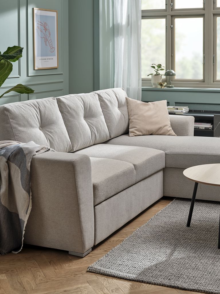 VEJLBY Sofa na razvlačenje sa ležaljkom VEJLBY lagani pijesak