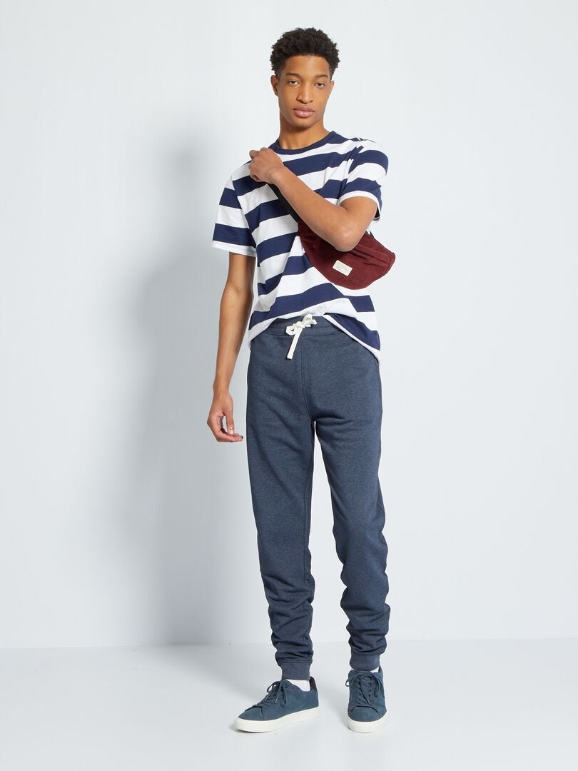 Fleecebroek maat L36 + 190 cm - BLAUW