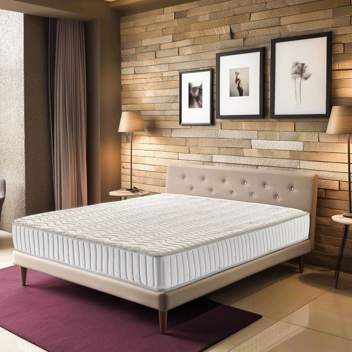 Matras 120x190 cm, 22 cm dik - Zeer stevig - Winterzijde: wol - Kern van polylatex met hoge dichtheid