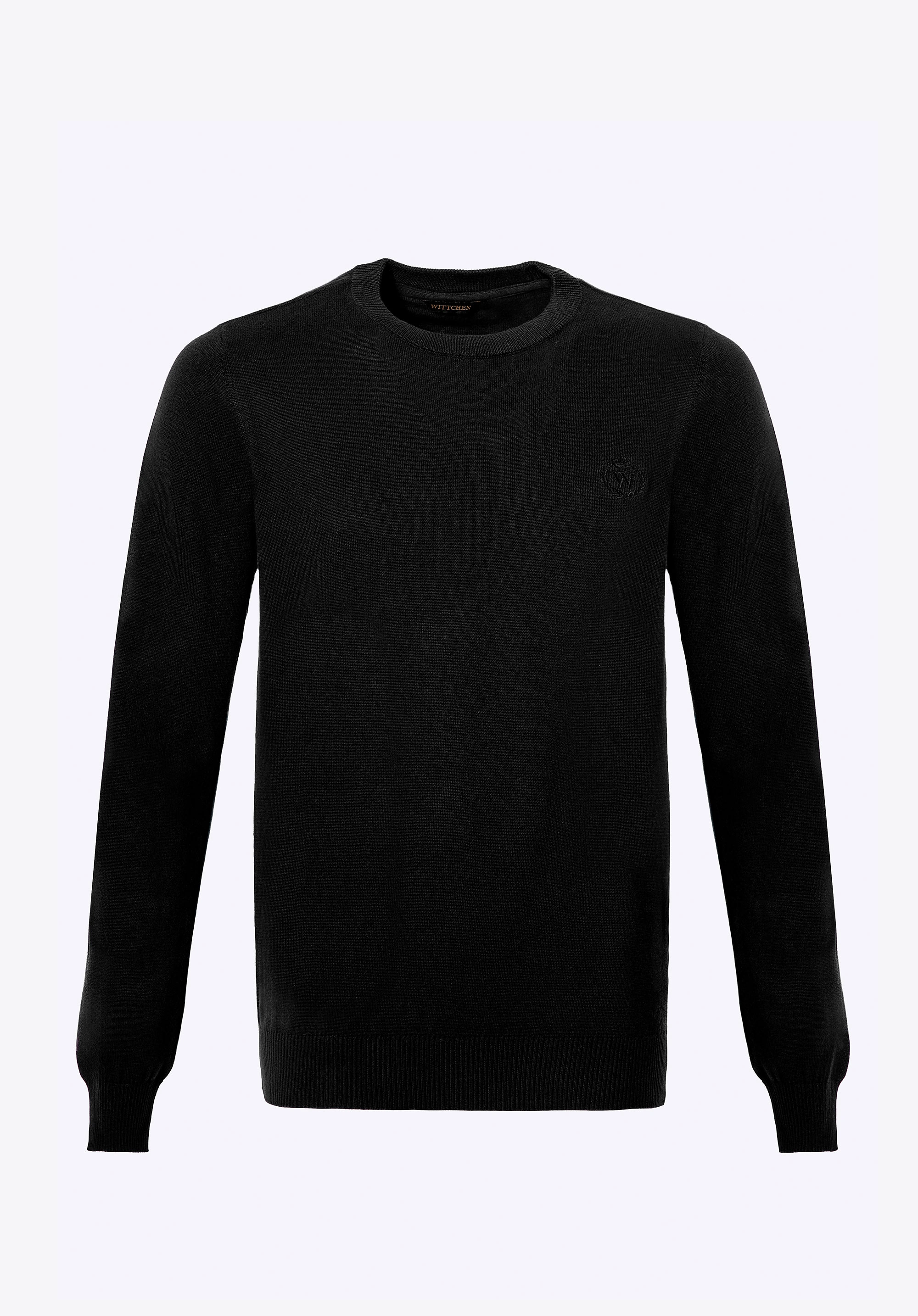 Sweter męski z bawełny czarny