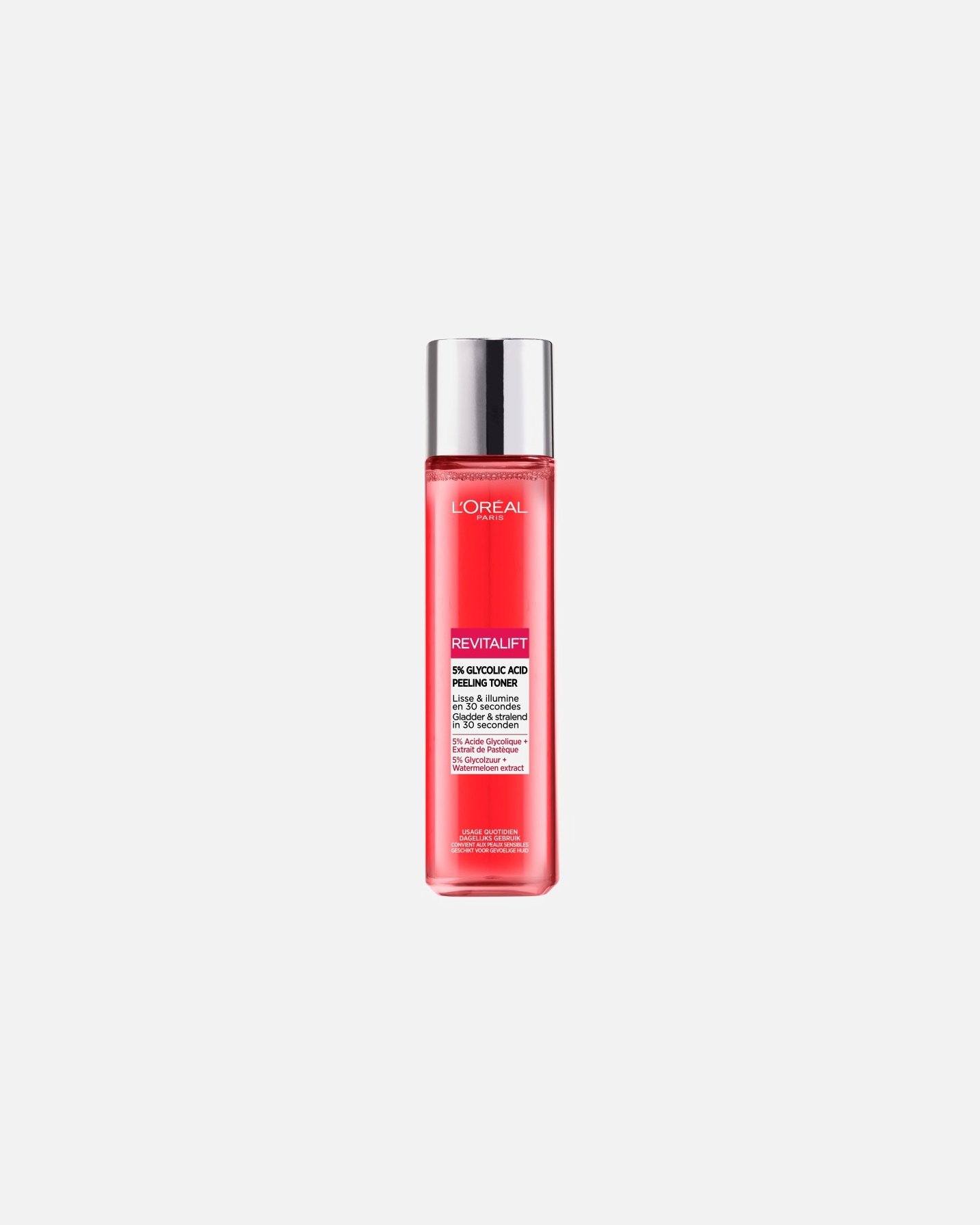 L'Oréal Paris средство за скидање шминке са 5% гликолном киселином и пилинг тоником - 180 мл
