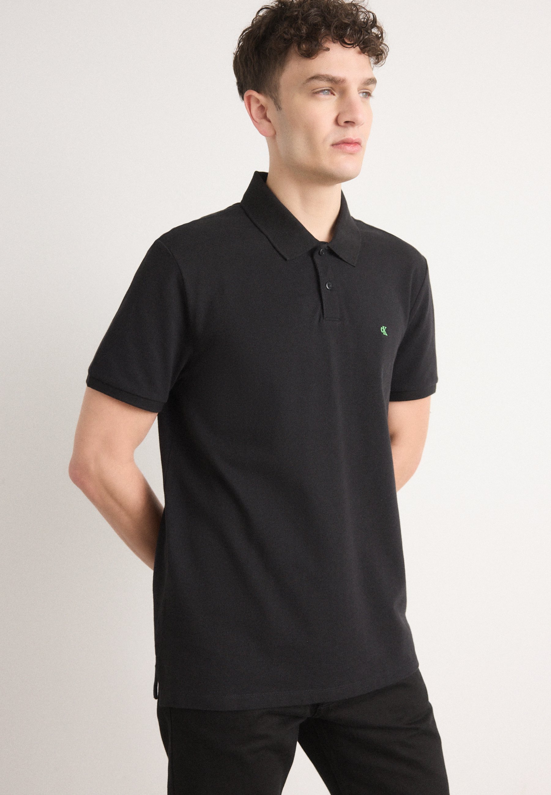 Calvin Klein Jeans MONOGRAM - Poloshirt - zwart
