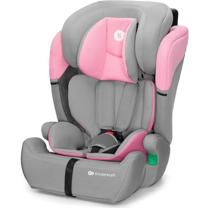 Seggiolino auto Kinderkraft COMFORT UP I-SIZE, 76–150 cm, da 15 mesi a 12 anni, poggiatesta regolabile, facile installazione, rosa