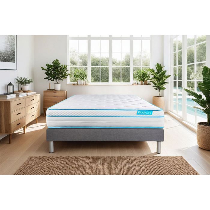 Ensemble BODYZONE+ 140x200 Ressorts ensachés, visco 5 zones Ultra épaisseur