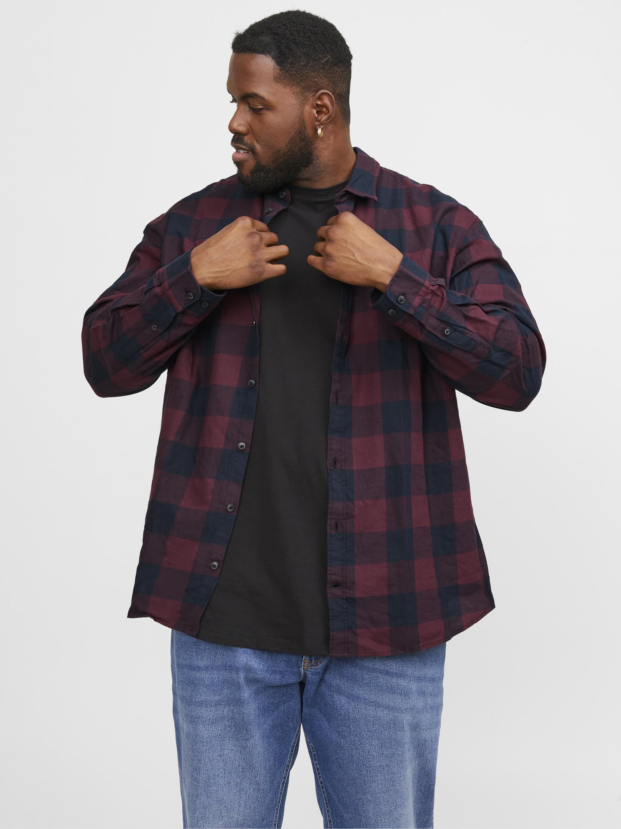 Jack & Jones JJEGINGHAM SHIRT - Shirt - port royale