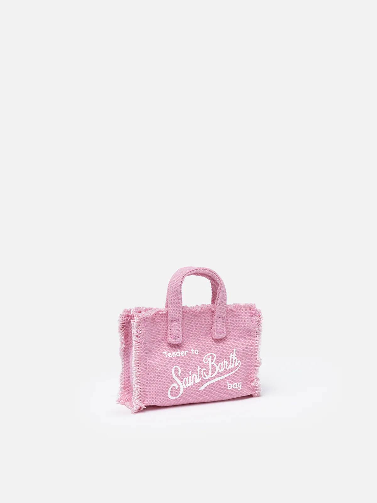 Roze katoenen canvas sleutelhanger