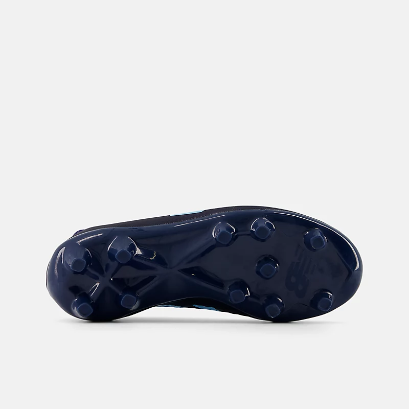Ghete de fotbal TEKELA MAGIQUE JNR FG V4+ pentru copii - bleumarin cu albastru deschis și mango aprins