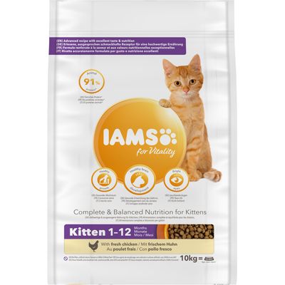 IAMS for Vitality Kitten Frisk Kylling Tørfoder til Katte
