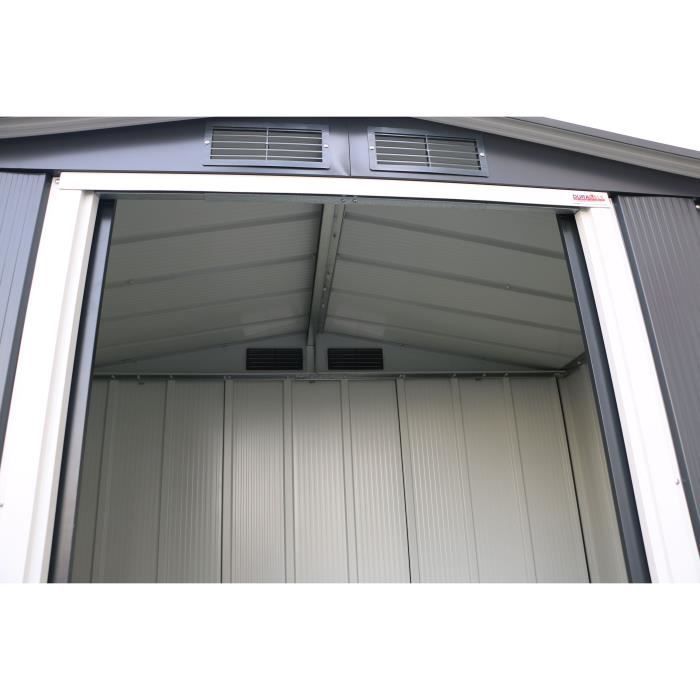 Abri de jardin - Métal - DURAMAX - 2,47 m² - 0,33 mm - Anthracite - DUECO64PR
