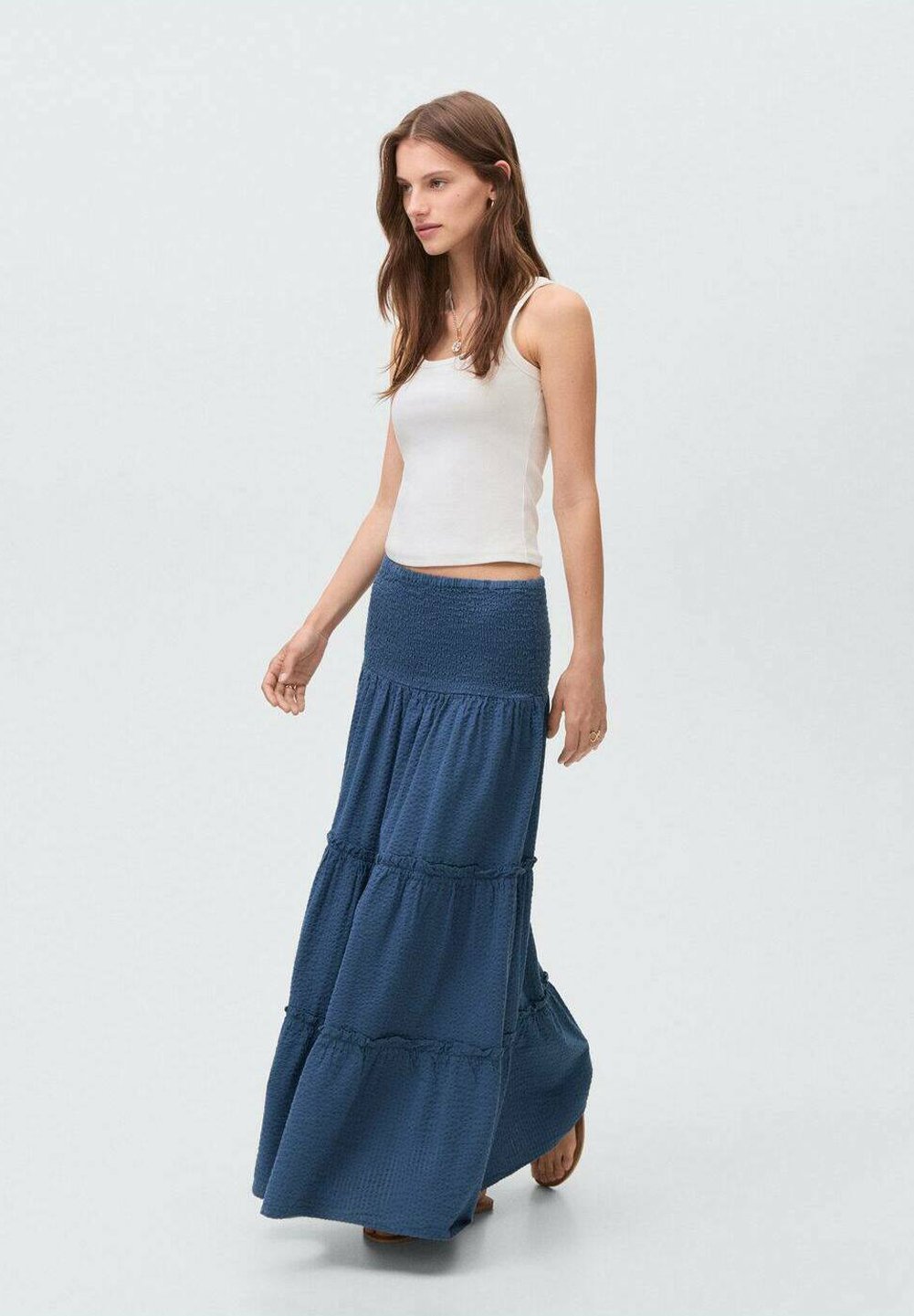 Mango Kids LONG - Spódnica maxi - niebieska