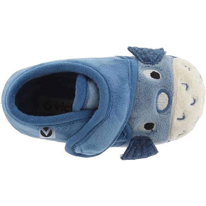 Botines Victoria para bebé, estampado animal azul - zapatillas de estar por casa, talla 20, cierre de velcro