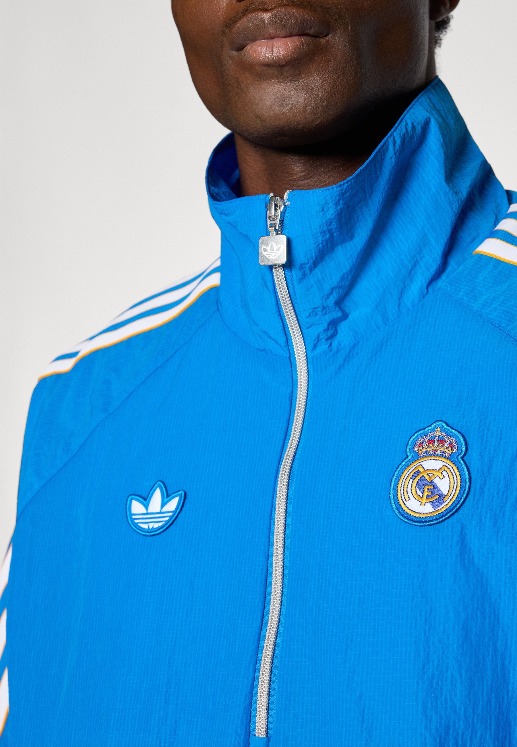 Giacca adidas Originals REAL MADRID ICON con mezza zip - Abbigliamento da club - blu/bianco