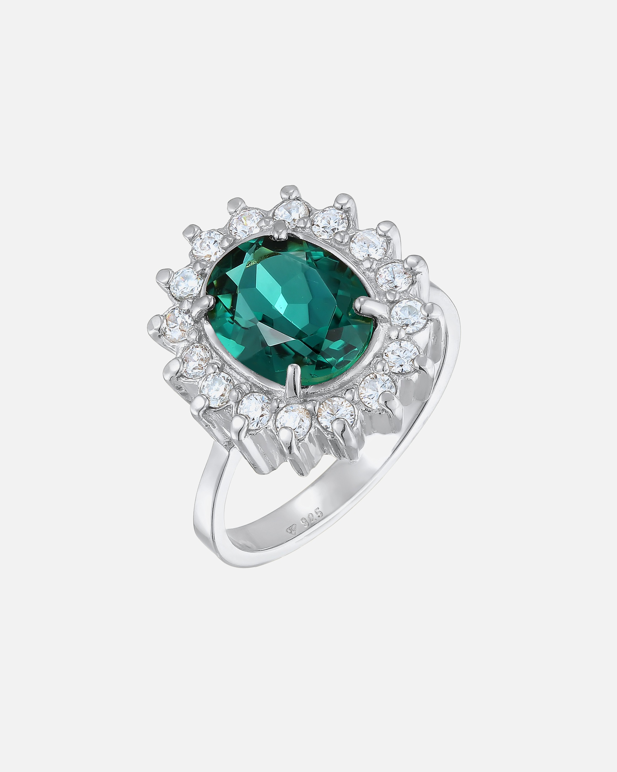 Elli PREMIUM Elli PREMIUM Bague Femmes Cocktail Elegant Royal avec quartz et cristaux de zirconium en argent sterling 925