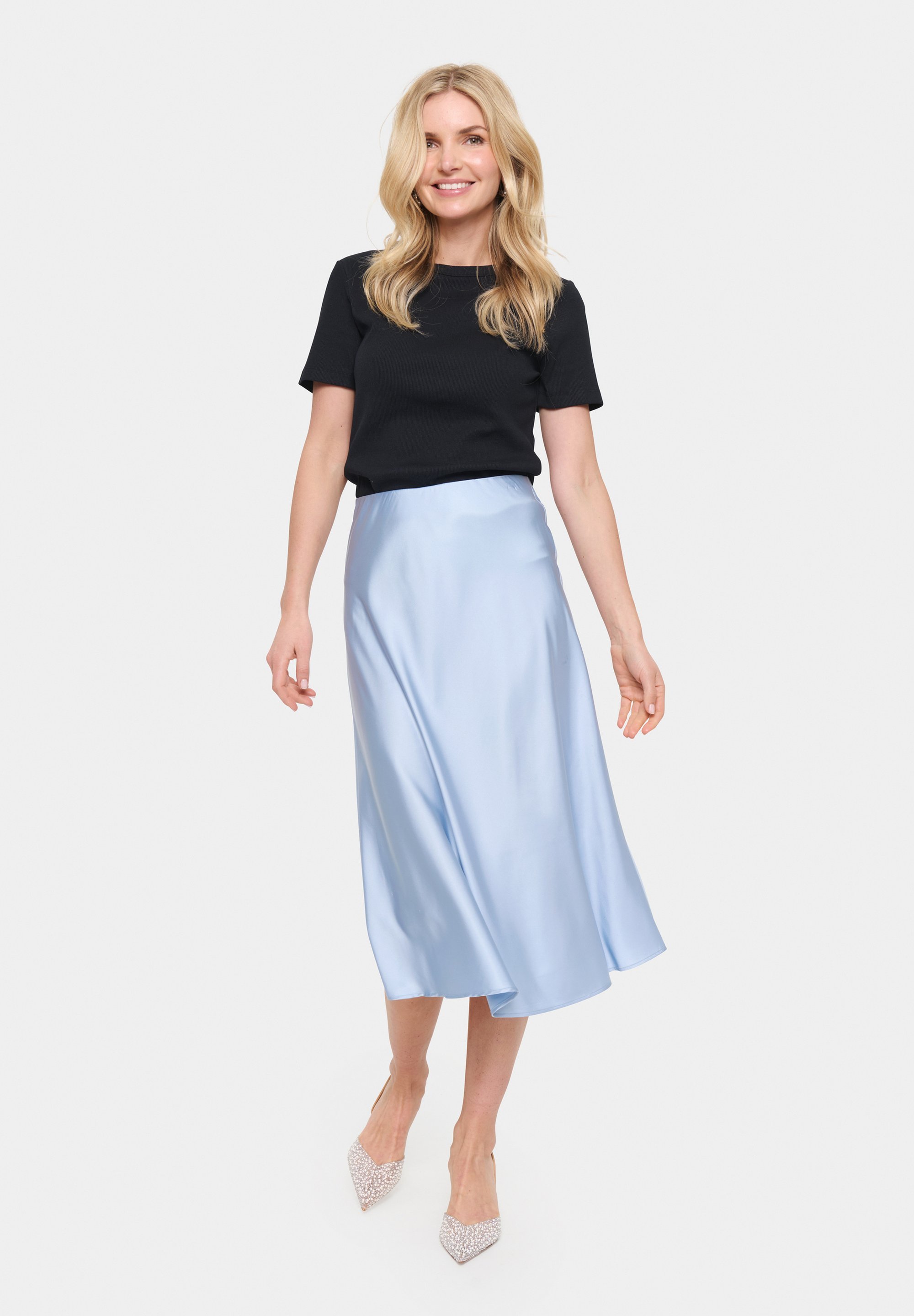 Saint Tropez DISA - Jupe trapèze - bleu chambray