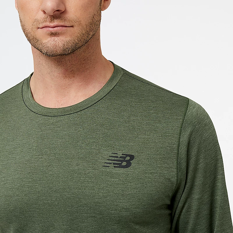 Męska koszulka z długim rękawem Tenacidad – GŁĘBOKA OLIWKOWA ZIELEŃ MELANŻOWA